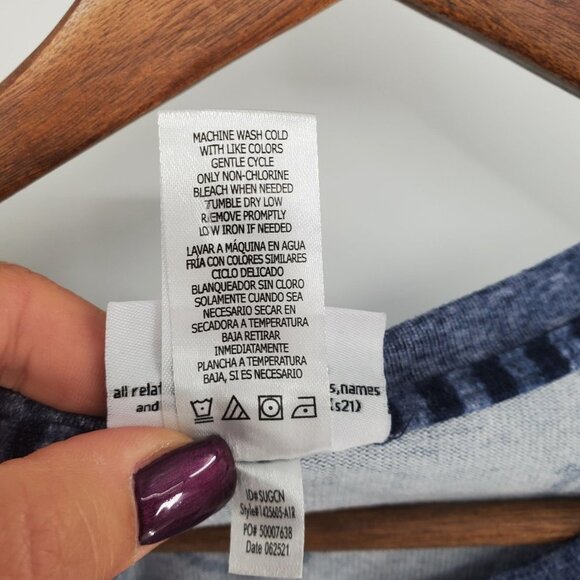 Wizarding World Of Harry Potter Womens Sz M Blue Soft Sweater Top Long Sleeve - Picture 7 of 9